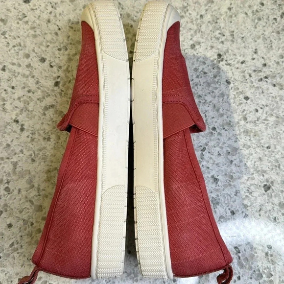 Zodiac leather red slip on flats sneakers size 10m - Picture 4 of 5